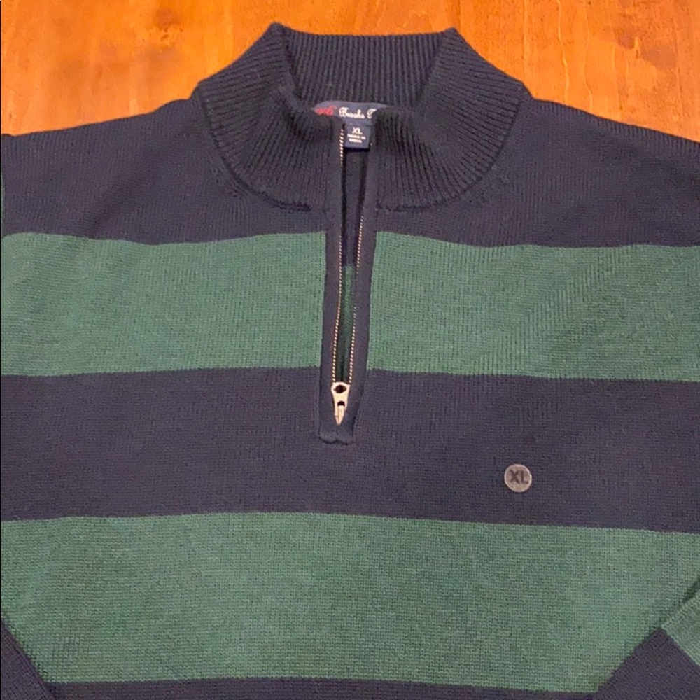 Men’s Brooks Brother’s zip up pullover sweater